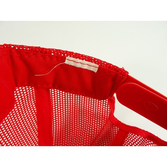 Vintage Trucker Hat Dove Rainbow Wings Red Foam Mesh Snapback Cap - Picture 6 of 8